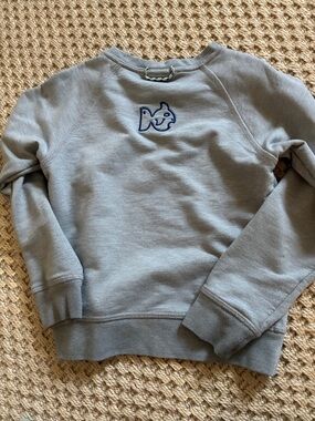 Kids Light Blue Fish Logo Sweatshirt